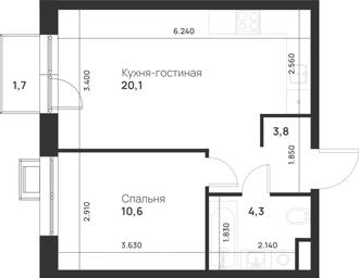 1-BD Apartment Sale, 39.3 sq. m. at Газопровод, Sosenskoye Settlement, Moscow, Russia #3 1-BD Apartment Sale, 39.3 sq. m. at Газопровод, Sosenskoye Settlement, Moscow, Russia #3