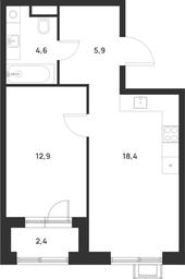 1-BD Apartment Sale, 43 sq. m. at Газопровод, Sosenskoye Settlement, Moscow, Russia #3 1-BD Apartment Sale, 43 sq. m. at Газопровод, Sosenskoye Settlement, Moscow, Russia #3