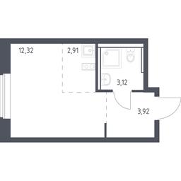Apartment Sale, 22.27 sq. m. at Egorovo Park, 1-y kvartal, posyolok Zhilino-1, Lubertsy City District, Moscow Region, Russia #2