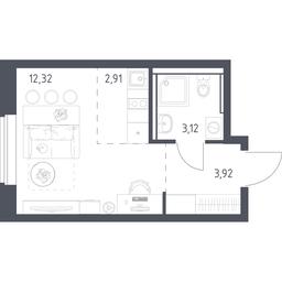 Apartment Sale, 22.27 sq. m. at Egorovo Park, 1-y kvartal, posyolok Zhilino-1, Lubertsy City District, Moscow Region, Russia #3