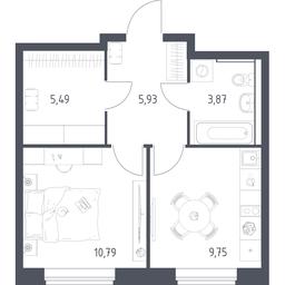 Apartment Sale, 35.83平方米 at Egorovo Park, 1-y kvartal, posyolok Zhilino-1, Lubertsy City District, Moscow Region, Russia #3 Apartment Sale, 35.83平方米 at Egorovo Park, 1-y kvartal, posyolok Zhilino-1, Lubertsy City District, Moscow Region, Russia #3