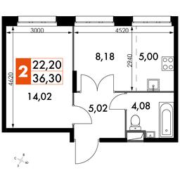 2-BD Apartment Sale, 36.3 sq. m. at Dvizhenie. Govorovo, Центральная улица, 47, деревня Говорово, поселение Московский, Москва, Россия #4