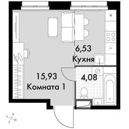 Apartment Sale, 26.54 sq. m. at Dvizhenie. Govorovo, Центральная улица, 47, деревня Говорово, поселение Московский, Москва, Россия #3 Apartment Sale, 26.54 sq. m. at Dvizhenie. Govorovo, Центральная улица, 47, деревня Говорово, поселение Московский, Москва, Россия #3