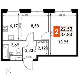2-BD Apartment Sale, 37.84平方米 at Dvizhenie. Govorovo, Центральная улица, 47, деревня Говорово, поселение Московский, Москва, Россия #2 2-BD Apartment Sale, 37.84平方米 at Dvizhenie. Govorovo, Центральная улица, 47, деревня Говорово, поселение Московский, Москва, Россия #2