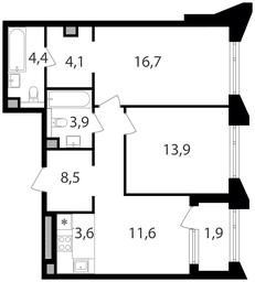 2-BD Apartment Sale, 68.6 sq. m. at Petrovskiy Park II, Stary Petrovsko-Razumovsky Drive, 1/23, Moscow, Russia #2 2-BD Apartment Sale, 68.6 sq. m. at Petrovskiy Park II, Stary Petrovsko-Razumovsky Drive, 1/23, Moscow, Russia #2