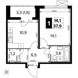 1-BD Apartment Sale, 38.1平方米 at Pervyi Leningradskiy, Pervy Leningradskiy Residential Complex, Moscow, Russia #2 1-BD Apartment Sale, 38.1平方米 at Pervyi Leningradskiy, Pervy Leningradskiy Residential Complex, Moscow, Russia #2