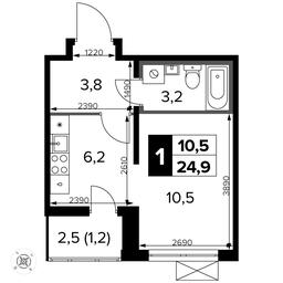 Apartment Sale, 25.2 sq. m. at Pervyi Leningradskiy, Pervy Leningradskiy Residential Complex, Moscow, Russia #2 Apartment Sale, 25.2 sq. m. at Pervyi Leningradskiy, Pervy Leningradskiy Residential Complex, Moscow, Russia #2