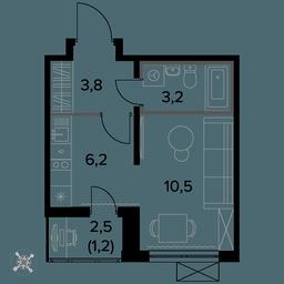Apartment Sale, 25.2 sq. m. at Pervyi Leningradskiy, Pervy Leningradskiy Residential Complex, Moscow, Russia #3 Apartment Sale, 25.2 sq. m. at Pervyi Leningradskiy, Pervy Leningradskiy Residential Complex, Moscow, Russia #3