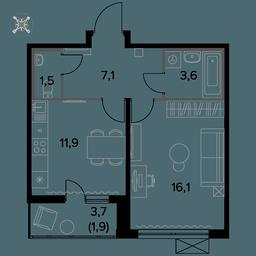 1-BD Apartment Sale, 42.2 sq. m. at Pervyi Leningradskiy, Pervy Leningradskiy Residential Complex, Moscow, Russia #3 1-BD Apartment Sale, 42.2 sq. m. at Pervyi Leningradskiy, Pervy Leningradskiy Residential Complex, Moscow, Russia #3