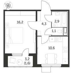1-BD Apartment Sale, 36.9平方米 at Pervyi Lermontovskiy, zhiloy kompleks 1-y Lermontovskiy, Lyubertsy, Moscow Region, Russia #3 1-BD Apartment Sale, 36.9平方米 at Pervyi Lermontovskiy, zhiloy kompleks 1-y Lermontovskiy, Lyubertsy, Moscow Region, Russia #3