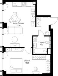 1-BD Apartment Sale, 50.5 sq. m. at VEER, Vereyskaya Street, Moscow, Russia #3 1-BD Apartment Sale, 50.5 sq. m. at VEER, Vereyskaya Street, Moscow, Russia #3