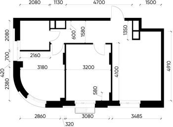 2-BD Apartment Sale, 52.6 sq. m. at Rezidentsii Skolkovo, Kashtanovaya ulitsa, 1, rabochiy posyolok Zarechye, Odintsovskiy City District, Moscow Region, Russia #3