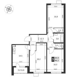 3-BD Apartment Sale, 86.8平方米 at Pervyi Lermontovskiy, zhiloy kompleks 1-y Lermontovskiy, Lyubertsy, Moscow Region, Russia #2 3-BD Apartment Sale, 86.8平方米 at Pervyi Lermontovskiy, zhiloy kompleks 1-y Lermontovskiy, Lyubertsy, Moscow Region, Russia #2