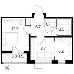 2-BD Apartment Sale, 42.1 sq. m. at Pervyi Lermontovskiy, zhiloy kompleks 1-y Lermontovskiy, Lyubertsy, Moscow Region, Russia #3 2-BD Apartment Sale, 42.1 sq. m. at Pervyi Lermontovskiy, zhiloy kompleks 1-y Lermontovskiy, Lyubertsy, Moscow Region, Russia #3