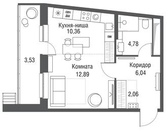 Продажа 1-комн. квартиры, 39,66 м² в ЖК «Одинбург», Северная улица, 11, Одинцово, Московская область, Россия #2