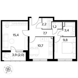 2-BD Apartment Sale, 52.2 sq. m. at Yzhnaya Bitsa, Yuzhnaya Bitsa Residential Complex, posyolok Bittsa, Leninskiy City District, Moscow Region, Russia #3 2-BD Apartment Sale, 52.2 sq. m. at Yzhnaya Bitsa, Yuzhnaya Bitsa Residential Complex, posyolok Bittsa, Leninskiy City District, Moscow Region, Russia #3