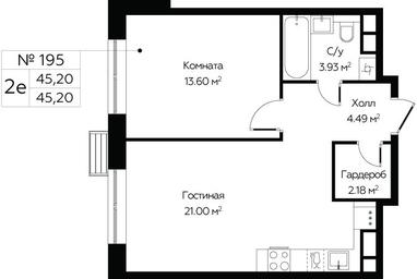 Продажа 1-комн. квартиры, 45,2 м² в ЖК «Мироздание (MirrorЗдание)», Октябрьская улица, 98, Москва, Россия #2