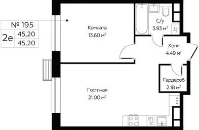 Продажа 1-комн. квартиры, 45,2 м² в ЖК «Мироздание (MirrorЗдание)», Октябрьская улица, 98, Москва, Россия #3