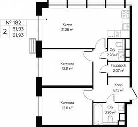 1-BD Apartment Sale, 61.93平方米 at MirrorZdanie, Oktyabrskaya Street, 98, Moscow, Russia #2 1-BD Apartment Sale, 61.93平方米 at MirrorZdanie, Oktyabrskaya Street, 98, Moscow, Russia #2