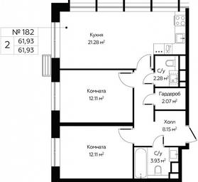 1-BD Apartment Sale, 61.93平方米 at MirrorZdanie, Oktyabrskaya Street, 98, Moscow, Russia #3 1-BD Apartment Sale, 61.93平方米 at MirrorZdanie, Oktyabrskaya Street, 98, Moscow, Russia #3