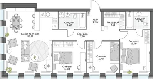 3-BD Apartment Sale, 94.05 sq. m. at Dom na naberezhnoy INSIDER (Insayder), Avtozavodskaya Street, Moscow, Russia #2 3-BD Apartment Sale, 94.05 sq. m. at Dom na naberezhnoy INSIDER (Insayder), Avtozavodskaya Street, Moscow, Russia #2