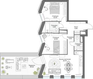 2-BD Apartment Sale, 88.1 sq. m. at Dom na naberezhnoy INSIDER (Insayder), Avtozavodskaya Street, Moscow, Russia #2 2-BD Apartment Sale, 88.1 sq. m. at Dom na naberezhnoy INSIDER (Insayder), Avtozavodskaya Street, Moscow, Russia #2
