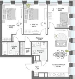 3-BD Apartment Sale, 82.77平方米 at Dom na naberezhnoy INSIDER (Insayder), Avtozavodskaya Street, Moscow, Russia #4