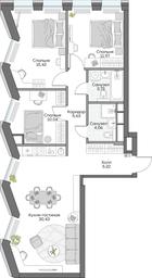 3-BD Apartment Sale, 82.79 sq. m. at Dom na naberezhnoy INSIDER (Insayder), Avtozavodskaya Street, Moscow, Russia #4