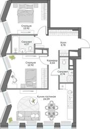 2-BD Apartment Sale, 67.93 sq. m. at Dom na naberezhnoy INSIDER (Insayder), Avtozavodskaya Street, Moscow, Russia #4