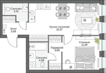 1-BD Apartment Sale, 48.41 sq. m. at Dom na naberezhnoy INSIDER (Insayder), Avtozavodskaya Street, Moscow, Russia #3 1-BD Apartment Sale, 48.41 sq. m. at Dom na naberezhnoy INSIDER (Insayder), Avtozavodskaya Street, Moscow, Russia #3