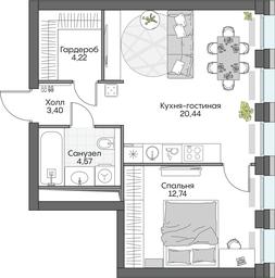 1-BD Apartment Sale, 45.56 sq. m. at Dom na naberezhnoy INSIDER (Insayder), Avtozavodskaya Street, Moscow, Russia #3 1-BD Apartment Sale, 45.56 sq. m. at Dom na naberezhnoy INSIDER (Insayder), Avtozavodskaya Street, Moscow, Russia #3