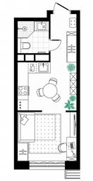 Apartment Sale, 25平方米 at MirrorZdanie, Oktyabrskaya Street, 98, Moscow, Russia #4