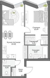 1-BD Apartment Sale, 52.78 sq. m. at Dom na naberezhnoy INSIDER (Insayder), Avtozavodskaya Street, Moscow, Russia #4
