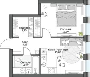 1-BD Apartment Sale, 40.15 sq. m. at Dom na naberezhnoy INSIDER (Insayder), Avtozavodskaya Street, Moscow, Russia #2 1-BD Apartment Sale, 40.15 sq. m. at Dom na naberezhnoy INSIDER (Insayder), Avtozavodskaya Street, Moscow, Russia #2