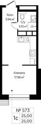 Apartment Sale, 25平方米 at MirrorZdanie, Oktyabrskaya Street, 98, Moscow, Russia #2