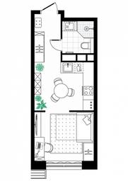 Apartment Sale, 25平方米 at MirrorZdanie, Oktyabrskaya Street, 98, Moscow, Russia #4