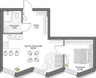 1-BD Apartment Sale, 47.17 sq. m. at Dom na naberezhnoy INSIDER (Insayder), Avtozavodskaya Street, Moscow, Russia #4