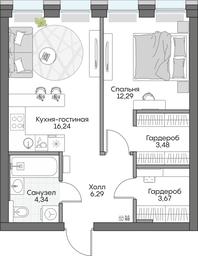 1-BD Apartment Sale, 46.01 sq. m. at Dom na naberezhnoy INSIDER (Insayder), Avtozavodskaya Street, Moscow, Russia #4