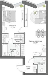1-BD Apartment Sale, 52.72平方米 at Dom na naberezhnoy INSIDER (Insayder), Avtozavodskaya Street, Moscow, Russia #4