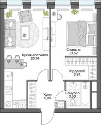 1-BD Apartment Sale, 46.55 sq. m. at Dom na naberezhnoy INSIDER (Insayder), Avtozavodskaya Street, Moscow, Russia #2 1-BD Apartment Sale, 46.55 sq. m. at Dom na naberezhnoy INSIDER (Insayder), Avtozavodskaya Street, Moscow, Russia #2