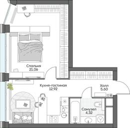 1-BD Apartment Sale, 44.12 sq. m. at Dom na naberezhnoy INSIDER (Insayder), Avtozavodskaya Street, Moscow, Russia #2 1-BD Apartment Sale, 44.12 sq. m. at Dom na naberezhnoy INSIDER (Insayder), Avtozavodskaya Street, Moscow, Russia #2