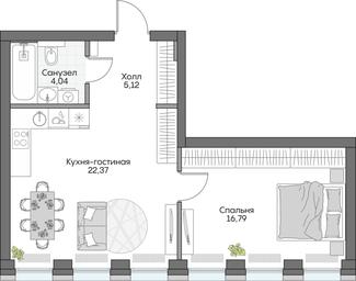 1-BD Apartment Sale, 46.85 sq. m. at Dom na naberezhnoy INSIDER (Insayder), Avtozavodskaya Street, Moscow, Russia #4