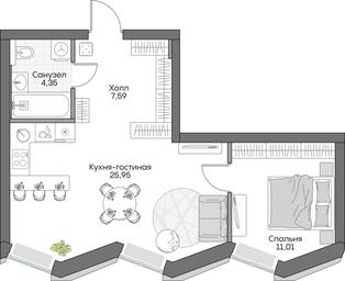 1-BD Apartment Sale, 47.17 sq. m. at Dom na naberezhnoy INSIDER (Insayder), Avtozavodskaya Street, Moscow, Russia #4