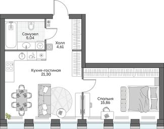 1-BD Apartment Sale, 46.85 sq. m. at Dom na naberezhnoy INSIDER (Insayder), Avtozavodskaya Street, Moscow, Russia #3 1-BD Apartment Sale, 46.85 sq. m. at Dom na naberezhnoy INSIDER (Insayder), Avtozavodskaya Street, Moscow, Russia #3