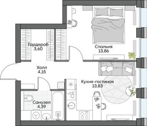 1-BD Apartment Sale, 40.15 sq. m. at Dom na naberezhnoy INSIDER (Insayder), Avtozavodskaya Street, Moscow, Russia #3 1-BD Apartment Sale, 40.15 sq. m. at Dom na naberezhnoy INSIDER (Insayder), Avtozavodskaya Street, Moscow, Russia #3