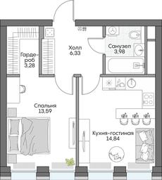 1-BD Apartment Sale, 41.27平方米 at Dom na naberezhnoy INSIDER (Insayder), Avtozavodskaya Street, Moscow, Russia #4