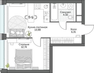 1-BD Apartment Sale, 38.22 sq. m. at Dom na naberezhnoy INSIDER (Insayder), Avtozavodskaya Street, Moscow, Russia #3 1-BD Apartment Sale, 38.22 sq. m. at Dom na naberezhnoy INSIDER (Insayder), Avtozavodskaya Street, Moscow, Russia #3