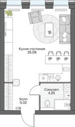 Apartment Sale, 34.5 sq. m. at Dom na naberezhnoy INSIDER (Insayder), Avtozavodskaya Street, Moscow, Russia #2 Apartment Sale, 34.5 sq. m. at Dom na naberezhnoy INSIDER (Insayder), Avtozavodskaya Street, Moscow, Russia #2