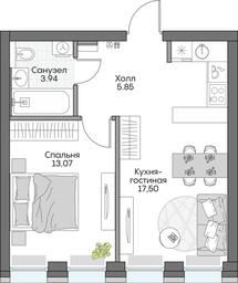1-BD Apartment Sale, 39.43 sq. m. at Dom na naberezhnoy INSIDER (Insayder), Avtozavodskaya Street, Moscow, Russia #4