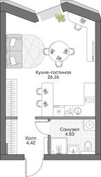 Apartment Sale, 33.9 sq. m. at Dom na naberezhnoy INSIDER (Insayder), Avtozavodskaya Street, Moscow, Russia #4